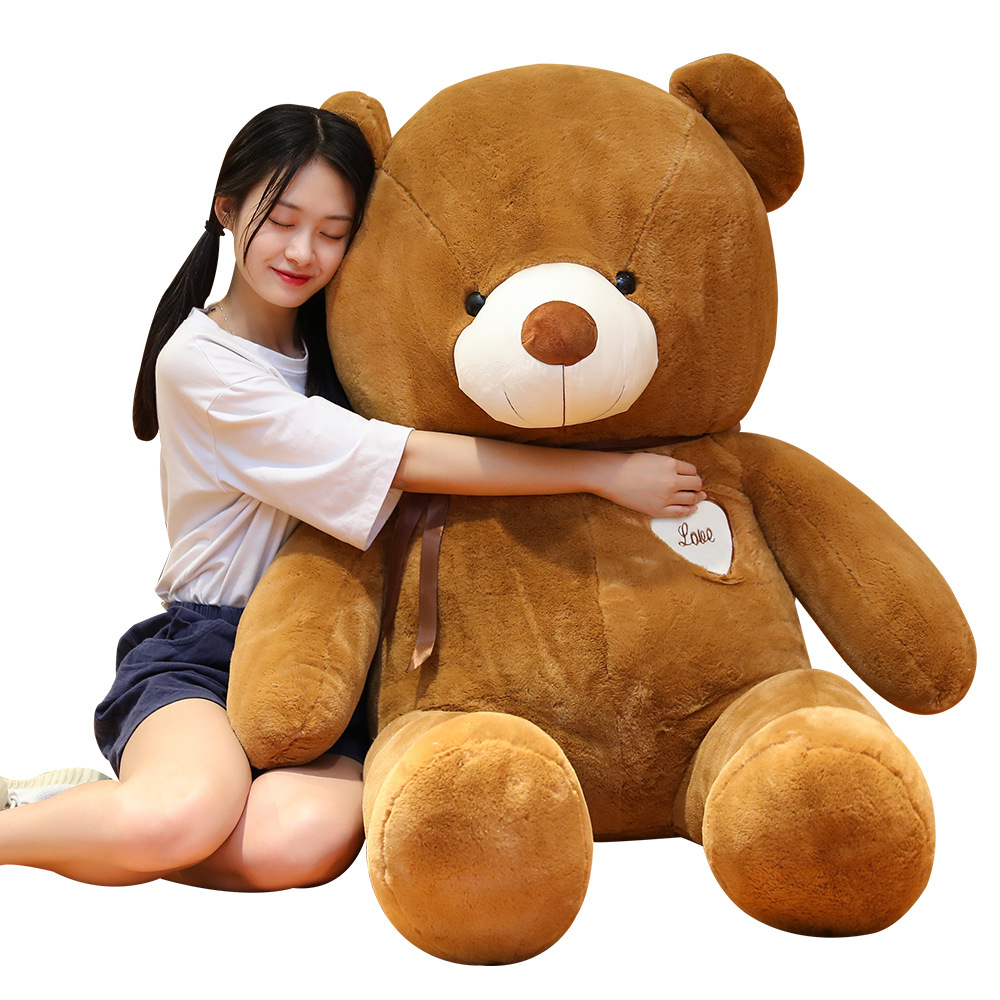 New Large Cute Teddy Bear Plush Toy with Free Sleeping Pillow for Girl Big Bear Doll Wedding Doll Large