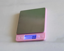 粉红色白色I2000厨房秤电子秤 充电USB电子秤食物称 深圳厂家工厂