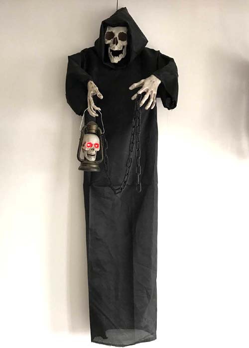 商品描述尺寸小马灯吊鬼,白衣彩灯小无脸人,巫婆帽小吊鬼,黑衣天使小