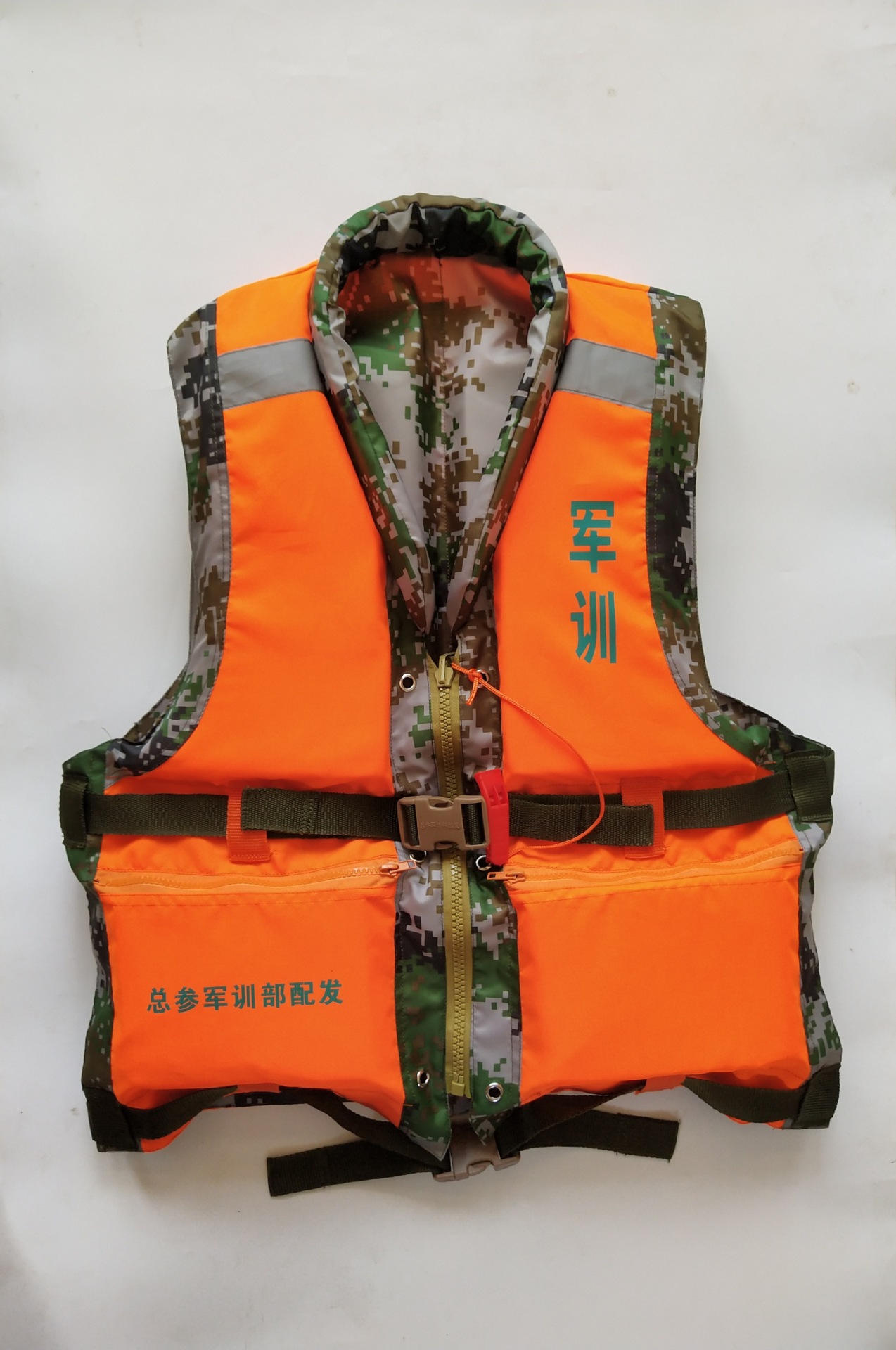 迷彩双面穿成人救生衣 军训防汛迷彩工作服救生衣批发