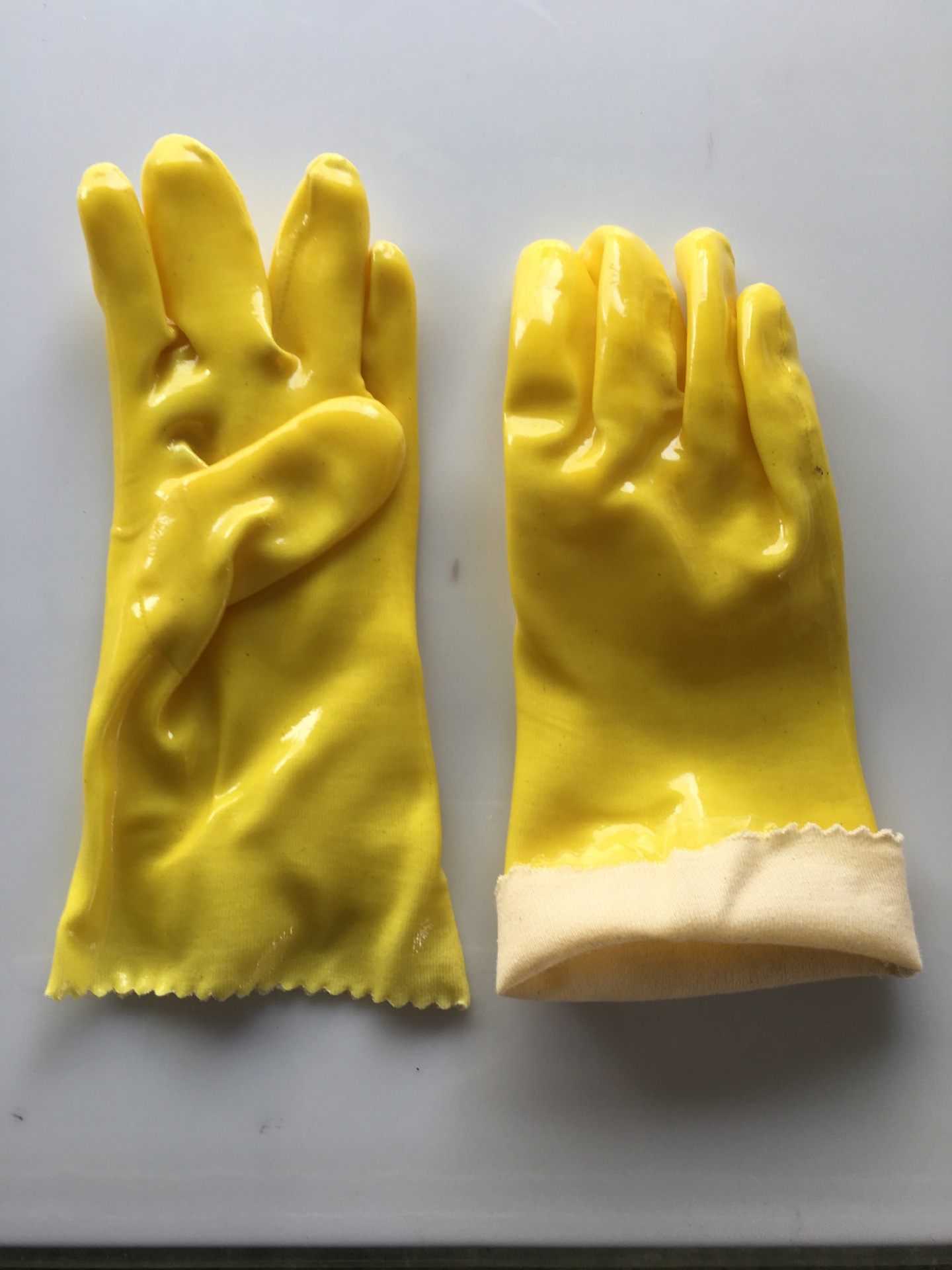 厂家直销 正品春蕾028棉毛浸朔手套 加厚耐酸碱化工电镀手套批发