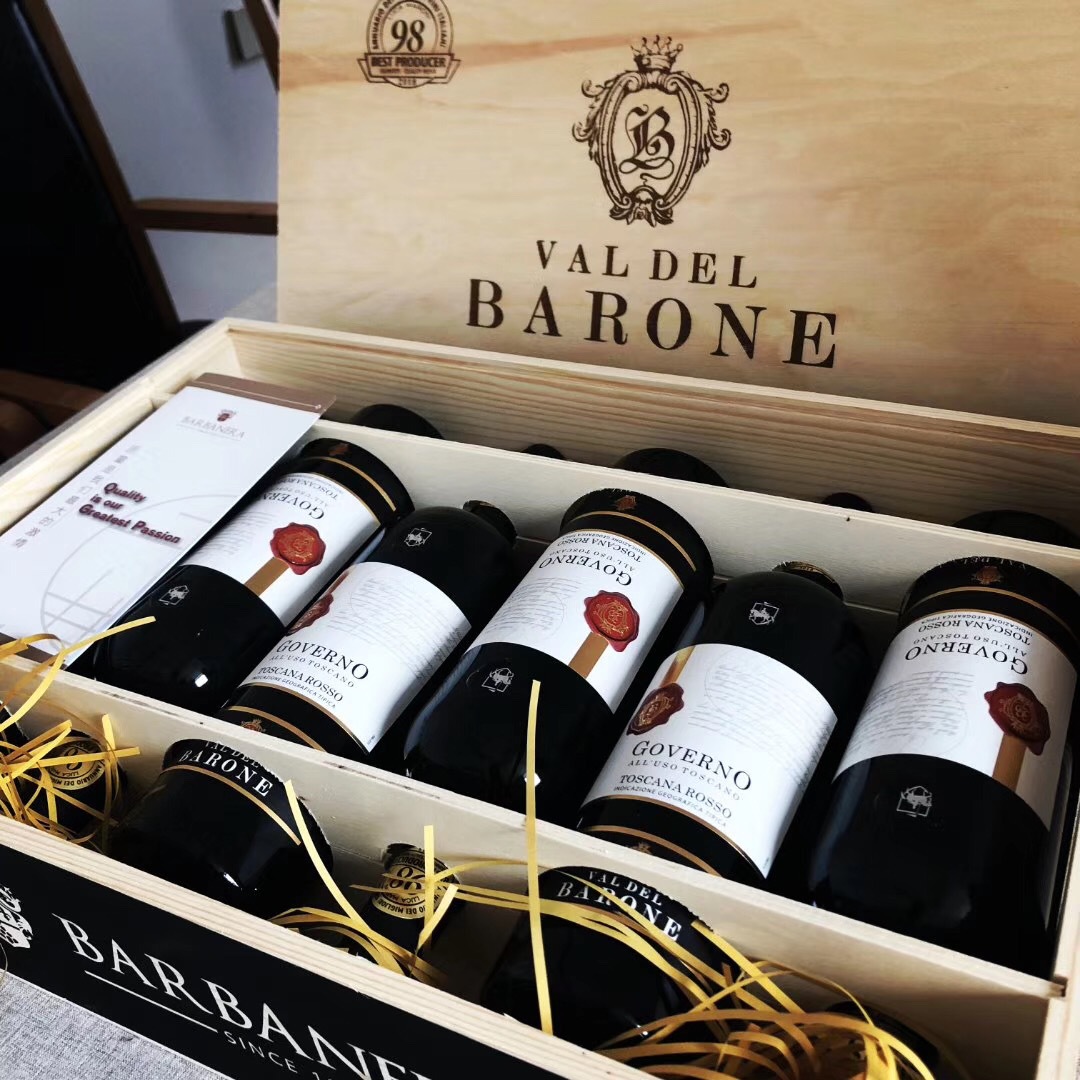 意大利男爵部落governo barone超级托斯卡纳 98 分葡萄酒