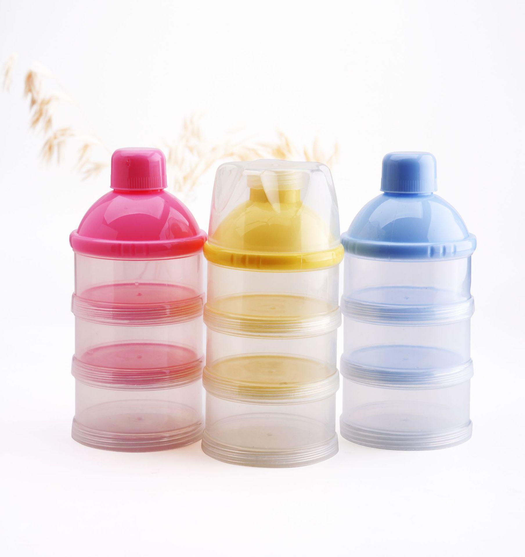 三格塑料奶粉盒