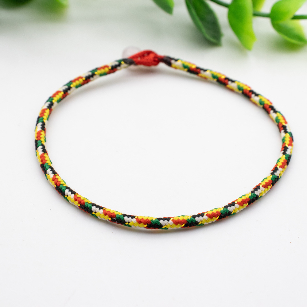 端午节五彩绳手链本命年手工编织五彩红绳手链时尚百搭简约款手绳