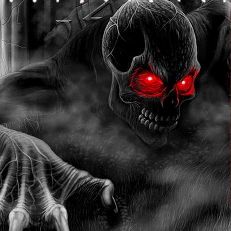 特价精品清仓促销浴室用品红色眼睛黑色魔鬼浴帘1.8mx1.8m-1片