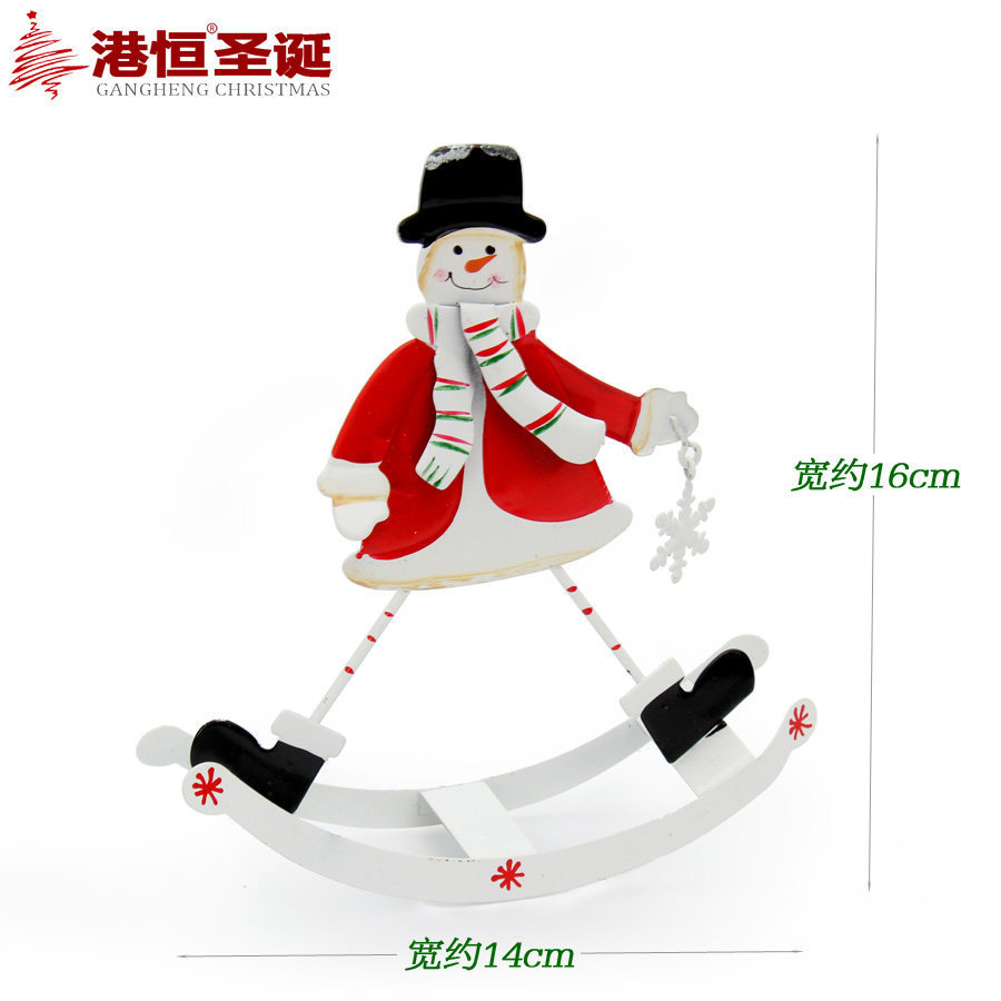 Hong Kong Heng Christmas Decorations Iron Swing Santa Claus Gift Box Bird Christmas Tree Ornament Furnishing Pendant 50G