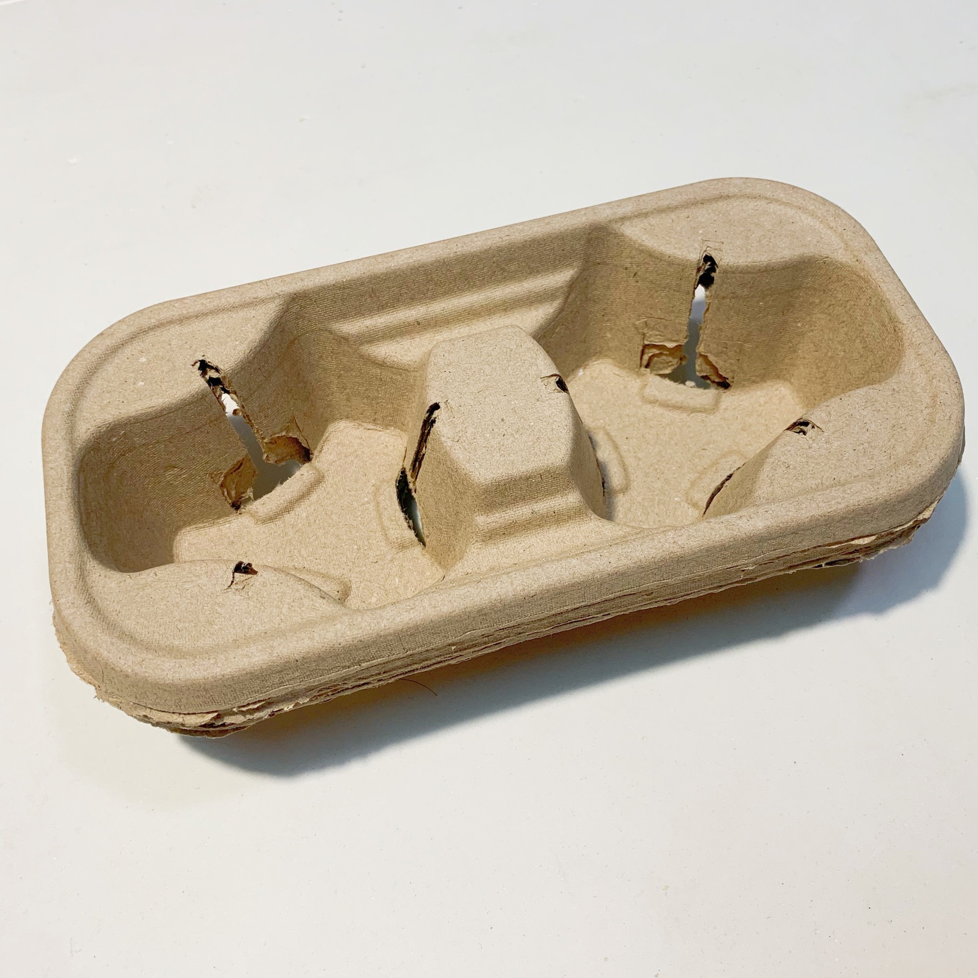 两杯咖啡托纸浆托咖啡奶茶外卖打包杯托固定杯架纸浆模塑纸托定制