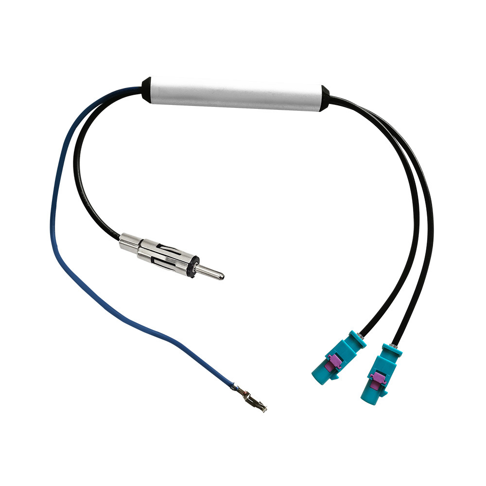 大众汽车双fakra收音机天线放大器滤波器 汽车fm天线适配器