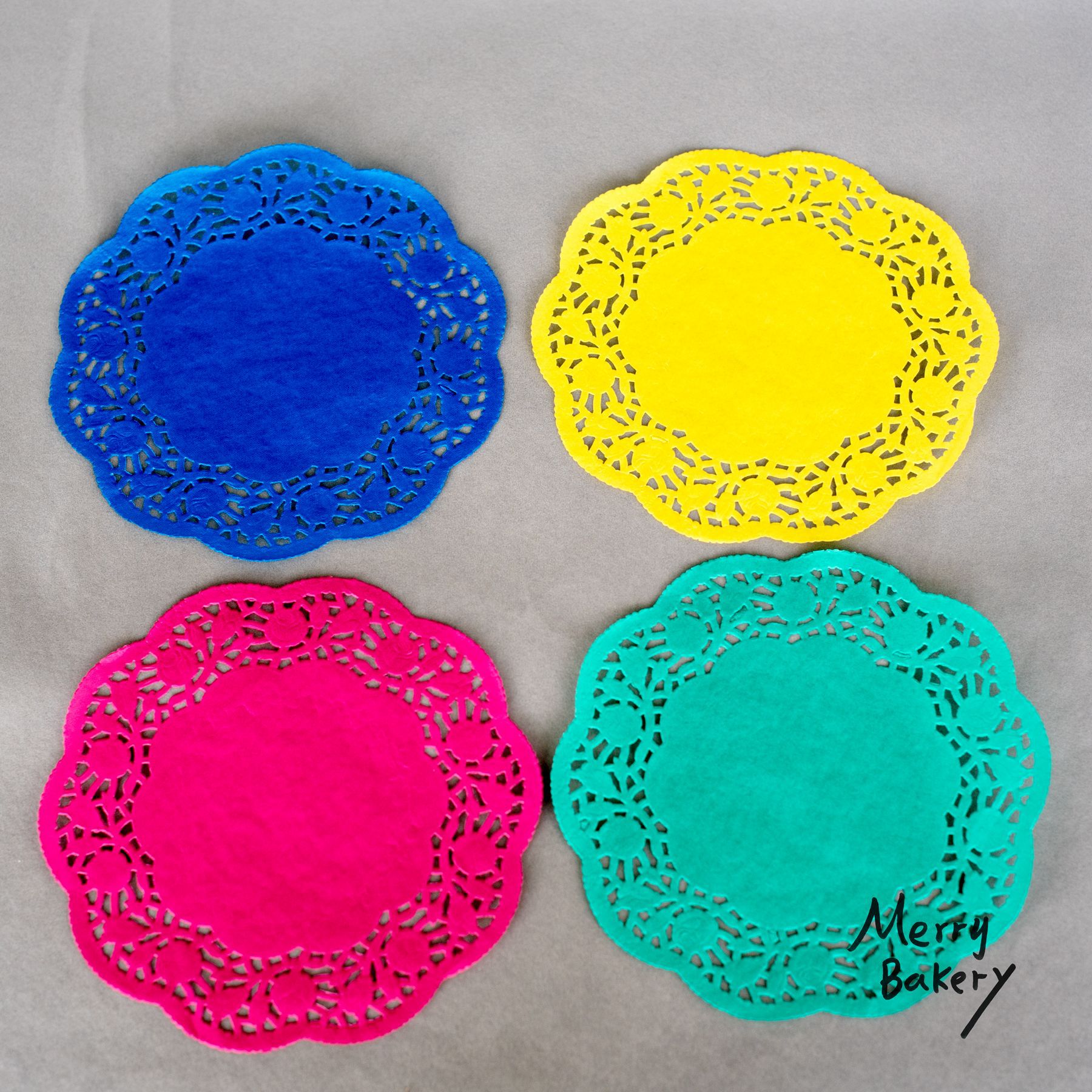 彩色花底纸吸油纸油炸纸垫烘焙纸蛋糕纸披萨纸花边纸