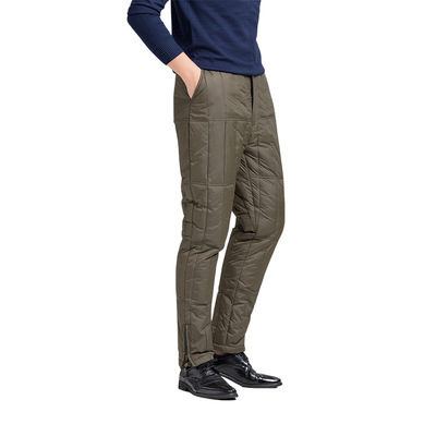 绒裤新款高腰羽秋冬男加厚中老年95%以上外穿双面白鸭绒内胆内穿