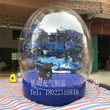厂家定制充气雪花球广告商场展览透明雪花球气模圣诞节雪花球道具