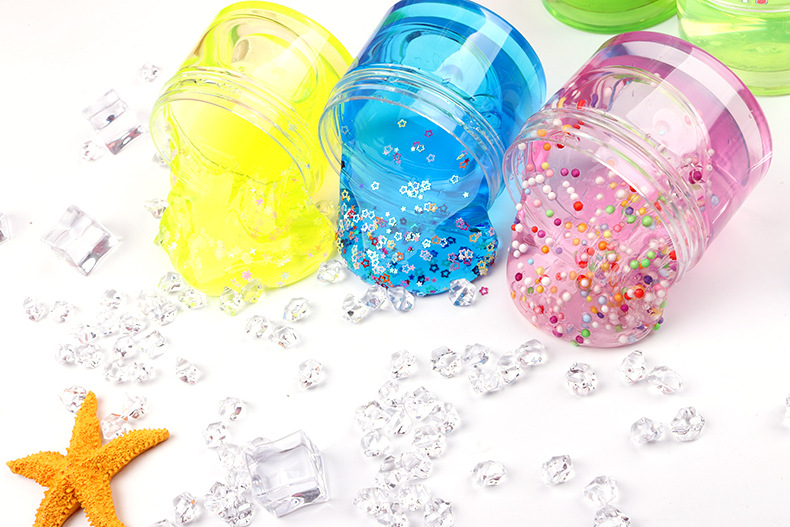 水晶泥厂家直销24色环保儿童透明超轻粘土橡皮泥玩具批发史莱姆