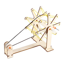 自制手摇纺线车stem科技小制作diy学生手工实验材料创客科教玩具