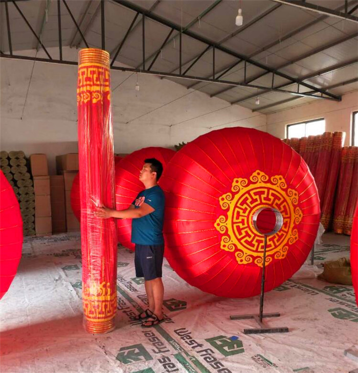 特大灯笼定做户外国庆春节超大灯笼定制大红灯笼植绒广告铁口灯笼