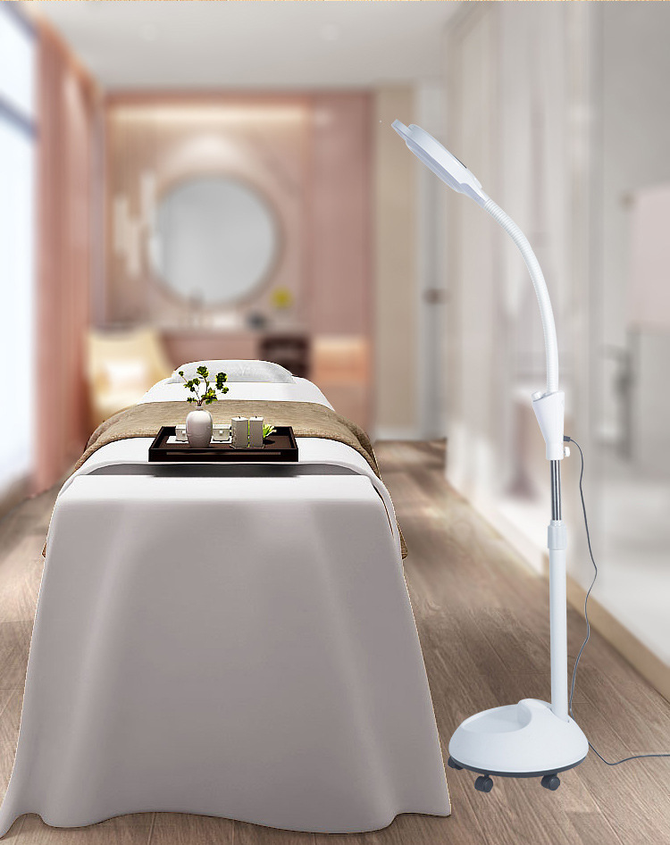 工厂批发 纹绣美睫美甲落地灯放大镜带轮 美肤灯 美容院led冷光灯