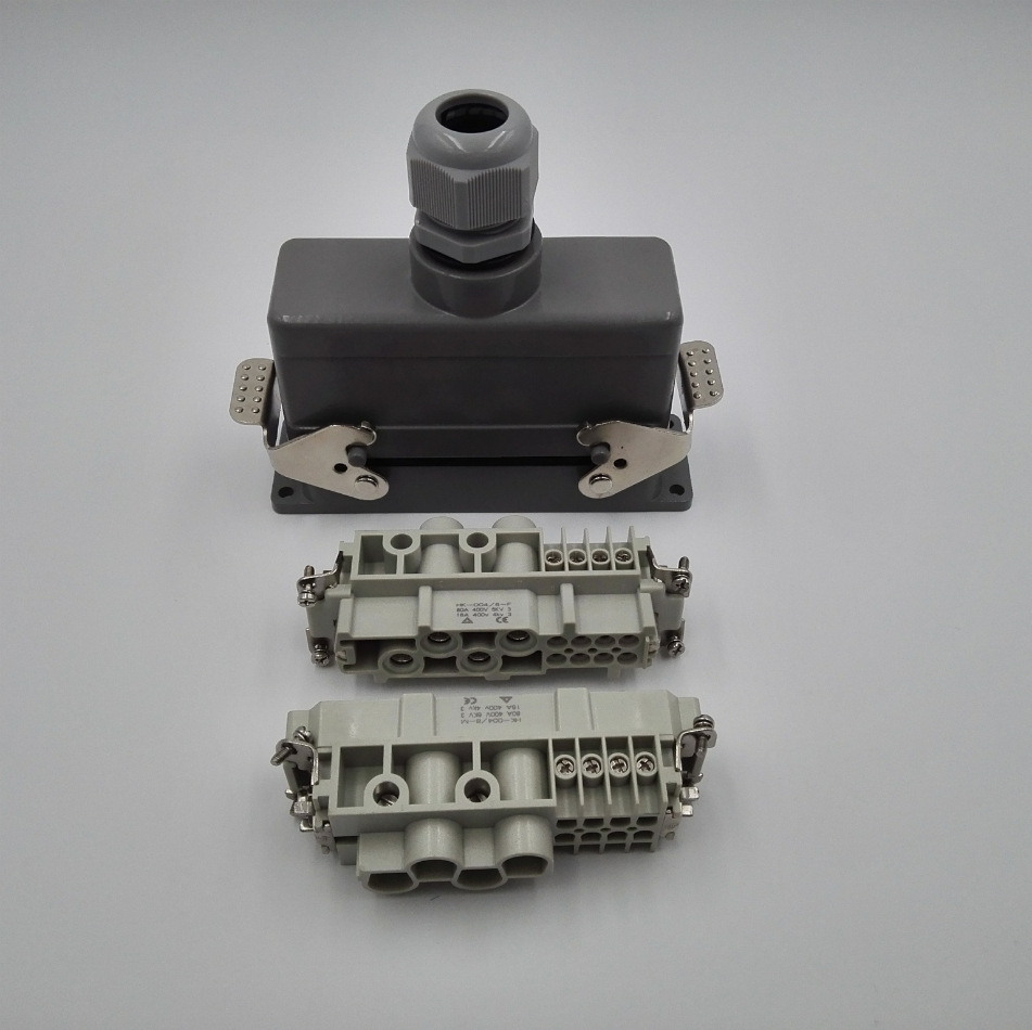 矩形航空插头12芯重载连接器动力电源信号一体接插件hdc-hk-004/8