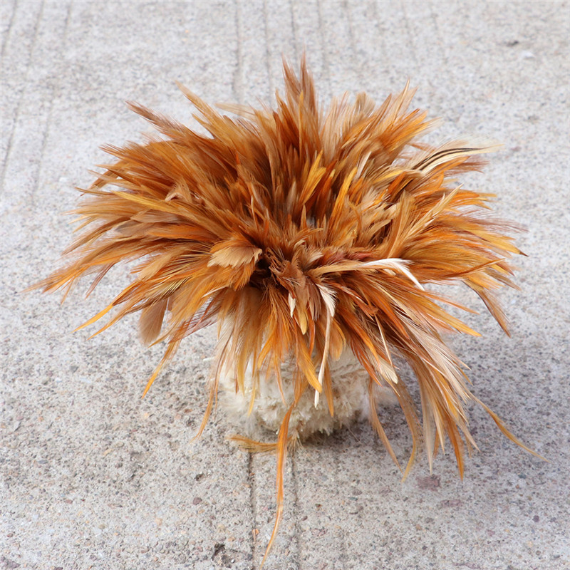 厂家直销4-6英寸鸡毛/自然色羽毛/红尖 现货批发 红尖鸡毛