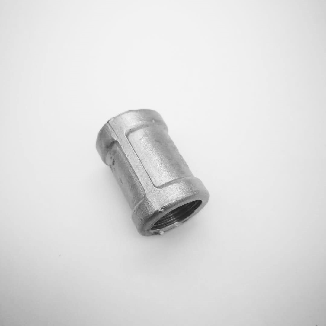 304不锈钢铸造双头内丝接头内牙内螺纹接头3分3/8dn10