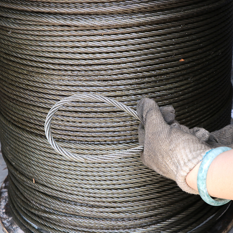 光面涂油油丝绳 麻芯油丝绳起重吊装 麻芯光面钢丝绳吊装安全绳