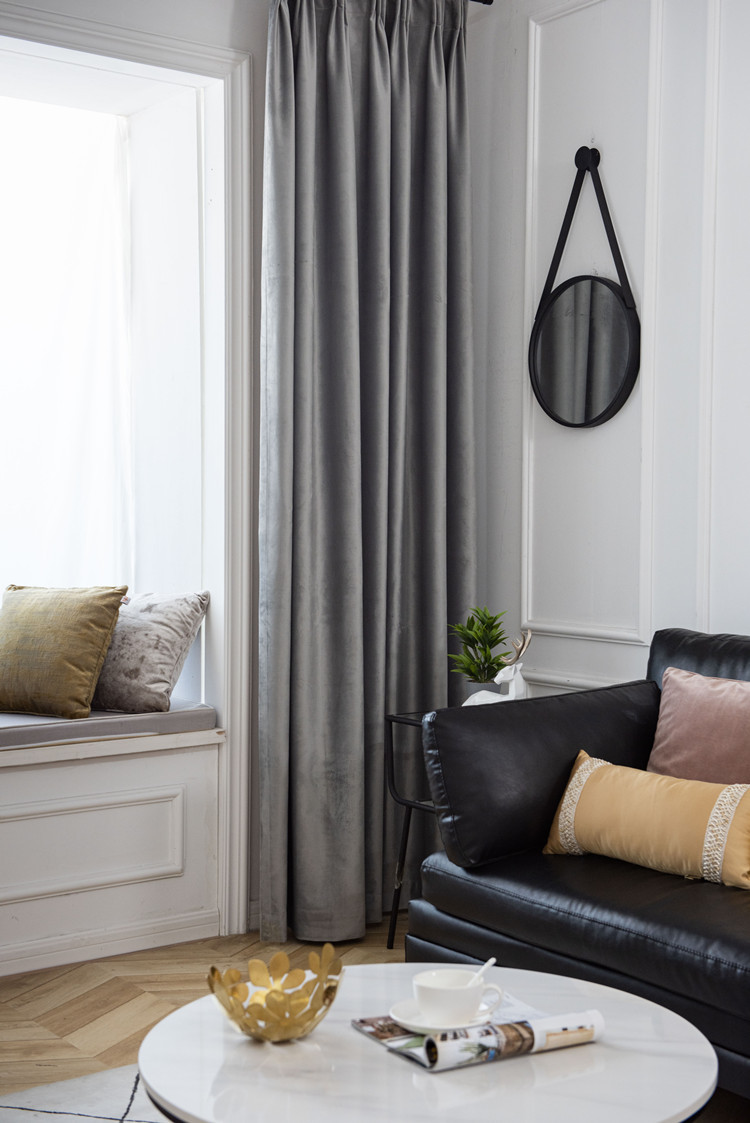 全遮光隔热隔音轻奢天鹅绒窗帘三层纳米复合新工艺3d热压