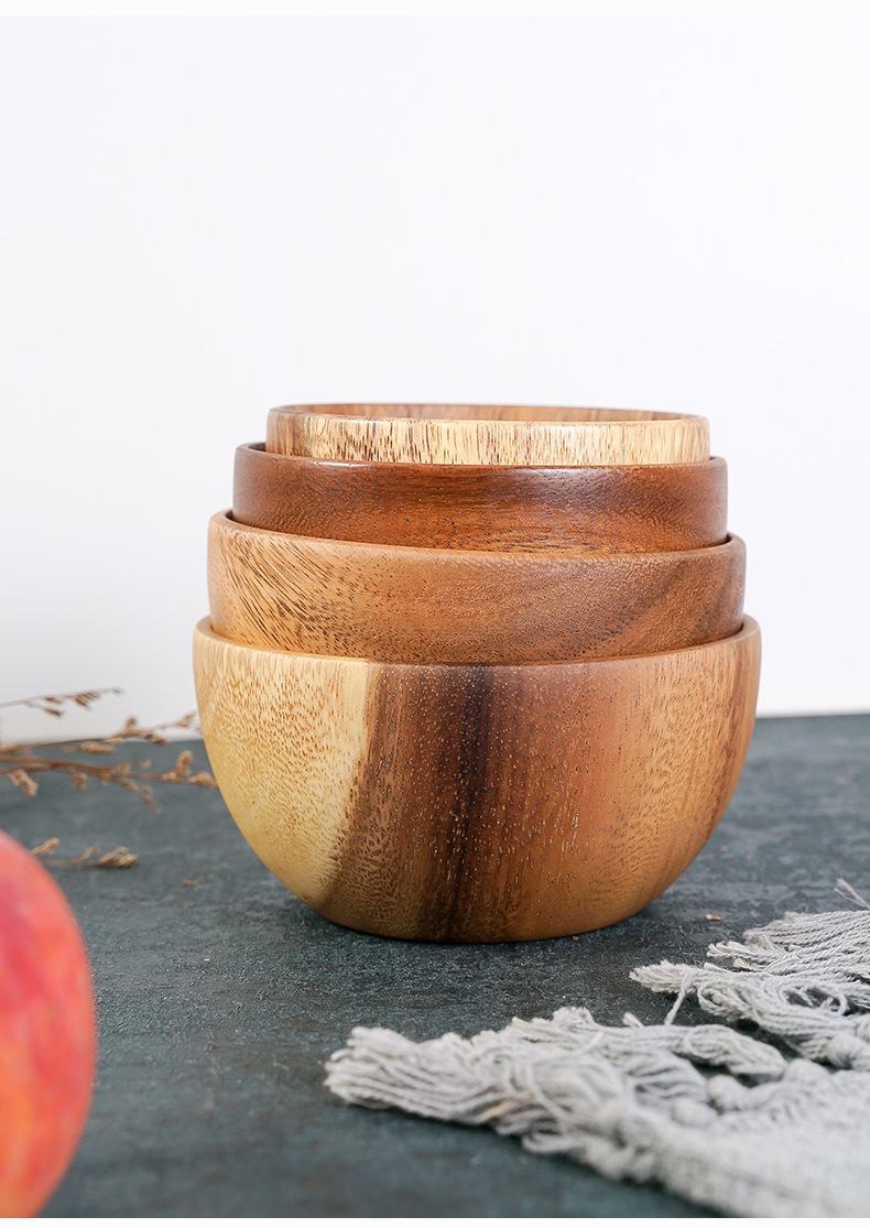 创意相思木特大号整木沙拉碗 深碟碗盘 揉面盆批发实木碗可定制