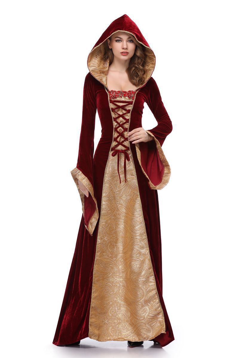 欧美游戏服欧洲复古宫廷服装贵族女王装小红帽万圣舞会公主洋装