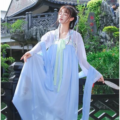 汉服古装衣服女齐胸襦裙传统装扮改良古装清常服