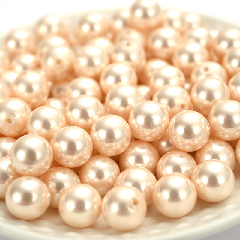 diy贝珠 贝壳珠 直孔半孔 发簪步摇珠子 流苏珍珠 母贝珠白色粉色