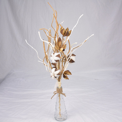 厂家批发手工棉花壳 单支多头发泡棉花 干花工艺品 家居摆设装饰