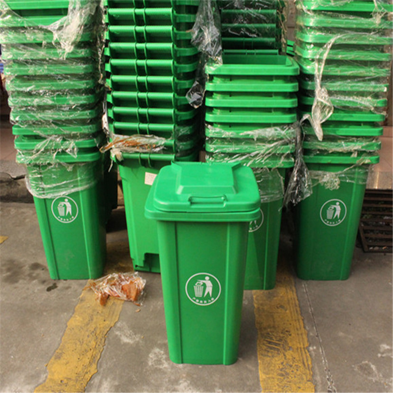 江西吉安户外分类垃圾桶 上饶120l翻盖带轮子市政街道改造环卫桶