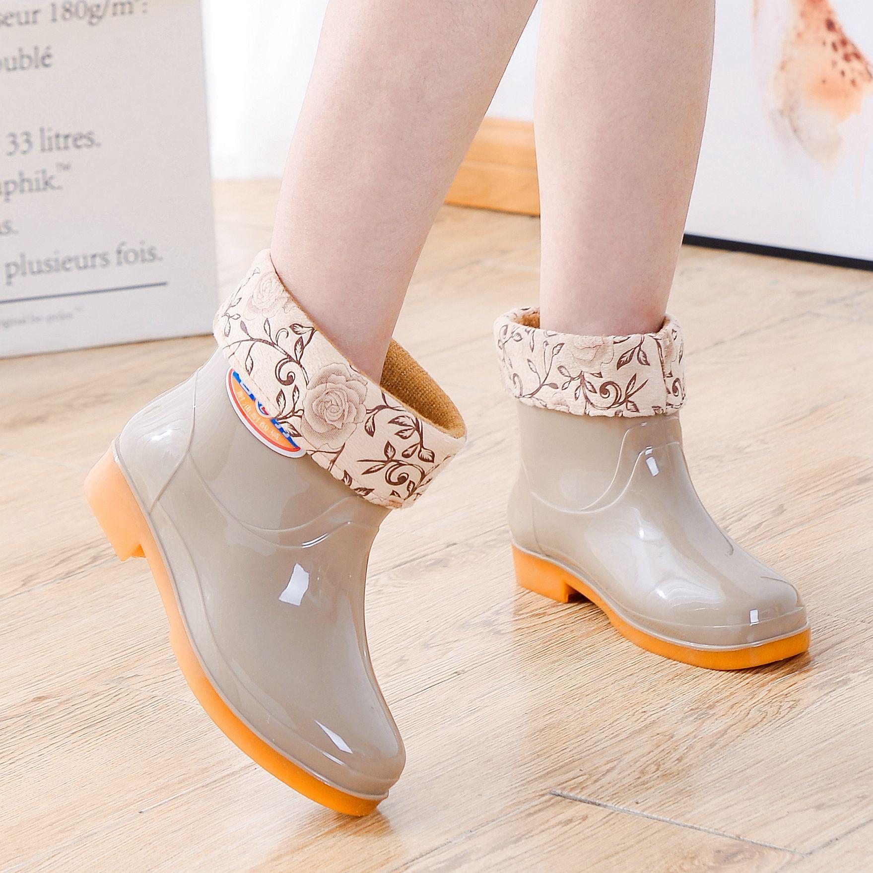 低筒冬季保暧雨鞋女士四季低帮雨靴防滑防水鞋工地劳保鞋女士雨靴