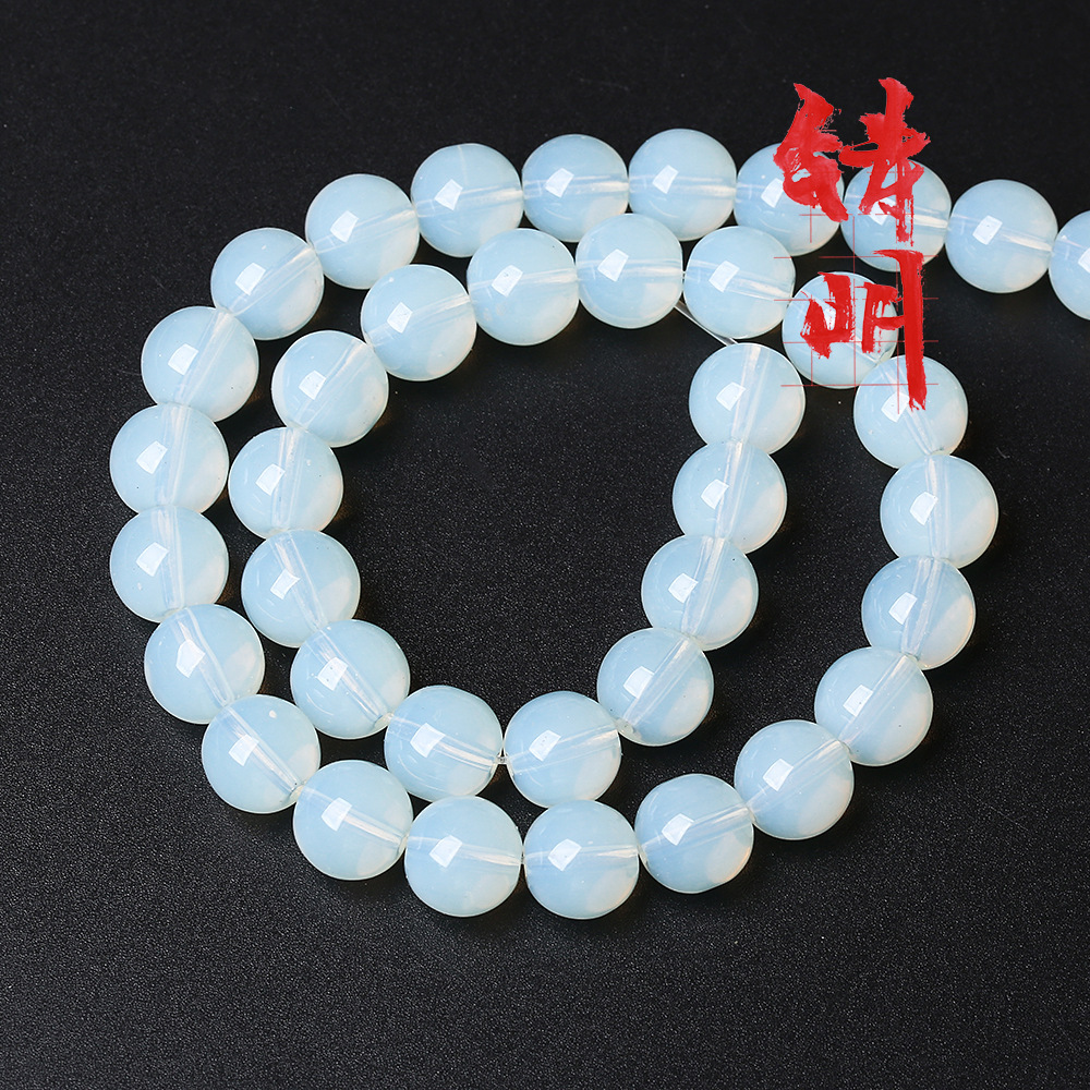 whiteopalitequartz 厂家直销仿蛋白石散珠批发 跨境专供仿蛋白石