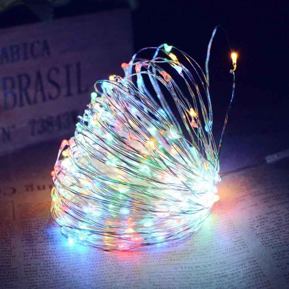 24米太阳能灯串彩灯 240led闪烁 圣诞节户外防水装饰灯led灯串