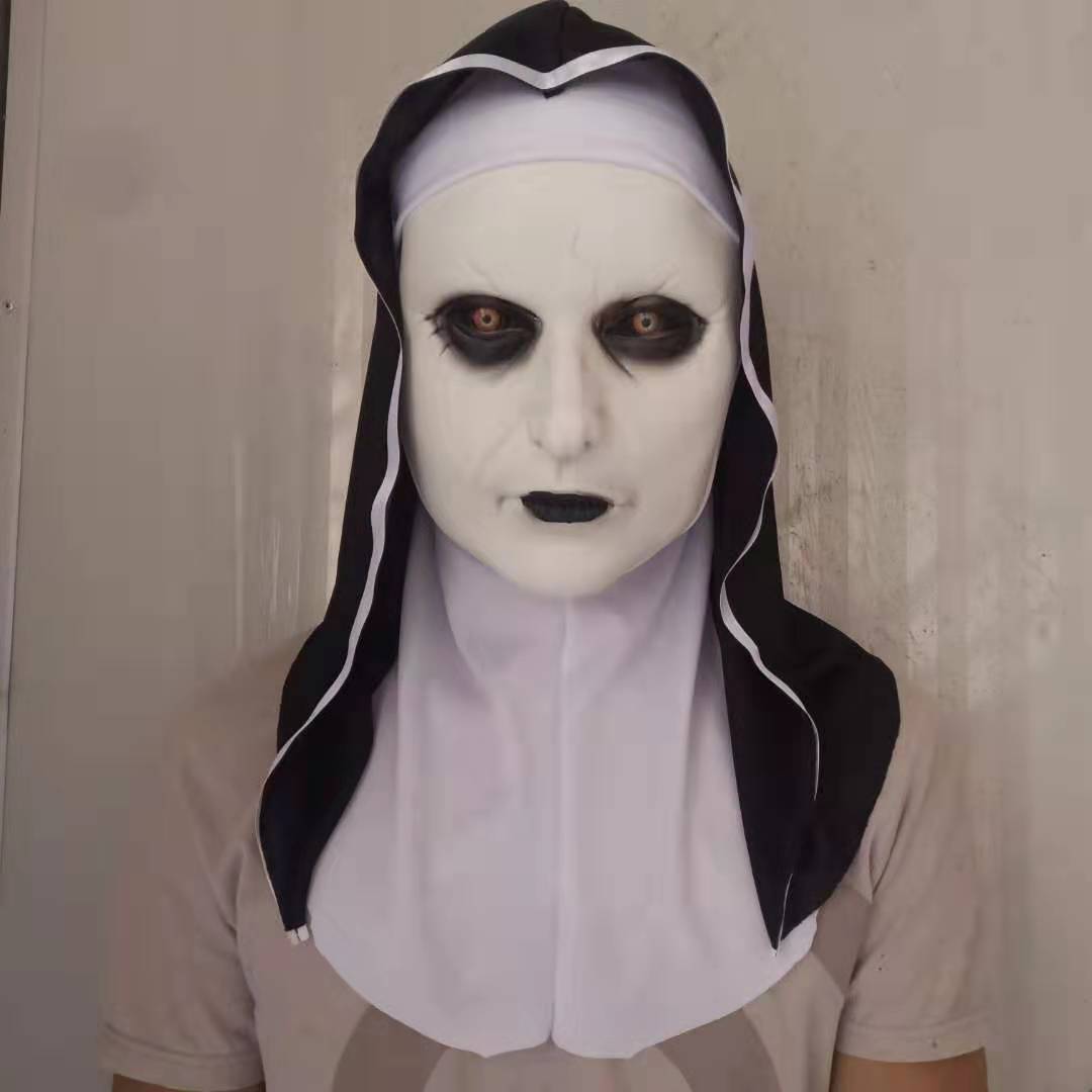 工厂直销招魂2修女面具万圣节恐怖女鬼乳胶头套酒会密室恐怖道具