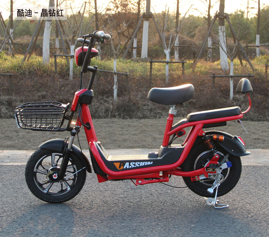 出口酷迪 48v锂电池铅酸电池通用 350w电动自行车 电动车厂家批发