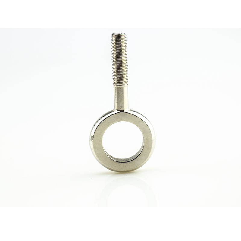 滑板车用孔眼螺栓东莞厂家批量供应 m6*51铁镀镍压扁打孔吊环螺栓