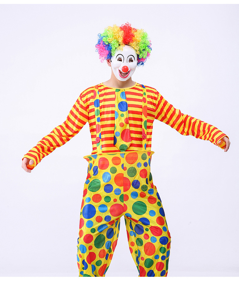 现货万圣节小丑服装 成人小丑服饰男女马戏团表演服节日演出装扮