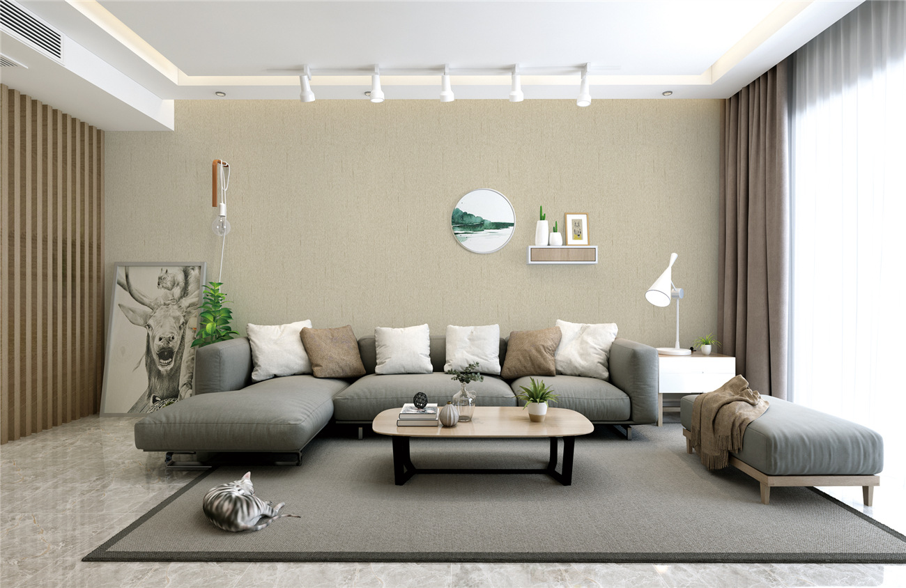 酒店工程墙布 电视背景墙 2.8定高素色