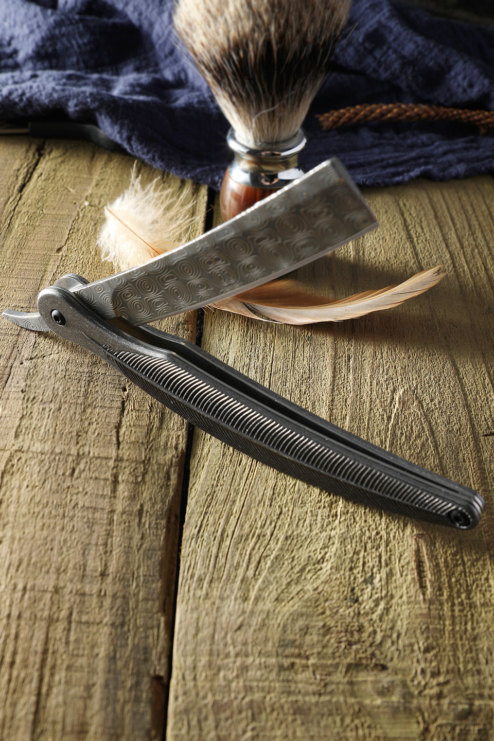 老式手动剃刀刮刀高硬度9铬钢剃头刀刮胡剃须刀理发刀刮脸修眉刀