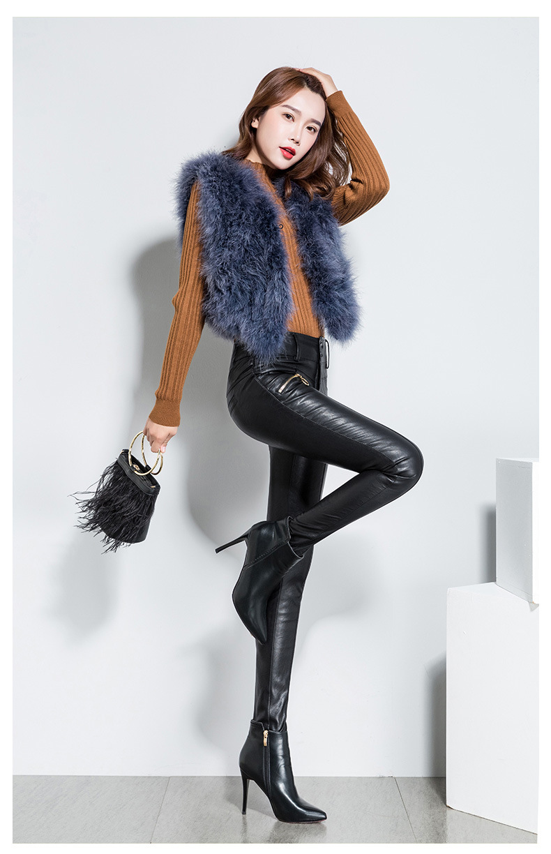 品牌加绒皮裤女2020新款高腰显瘦秋冬季绵羊皮韩版打底小脚裤外穿