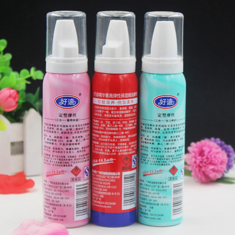 好迪定型摩丝三合一120ml营养保湿 活力养护头发护发
