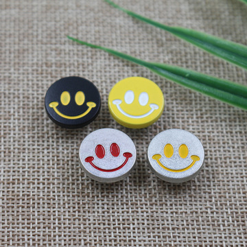 17mm合金工字扣服装金属纽扣彩色笑脸牛仔扣童装女装可爱摇头扣