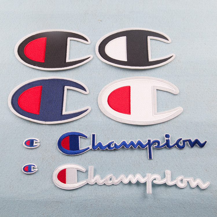 百花汇 原版冠军刺绣布贴大小号补丁贴champion品牌志logo徽章大c