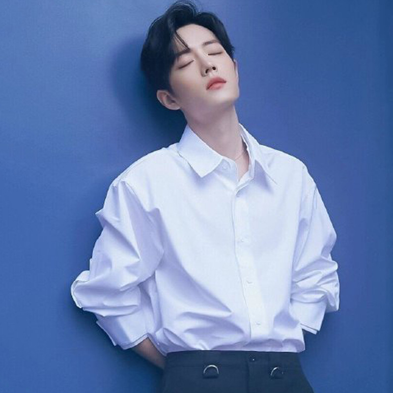 肖战同款衣服假两件白色设计感小众衬衣女慵懒风衬衫2019秋季新款