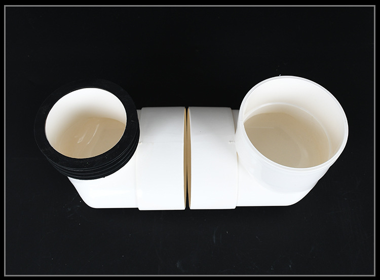 坐便pvc移位器可调加长扁管卫生间不堵孔距移位马桶连接 抽水马桶