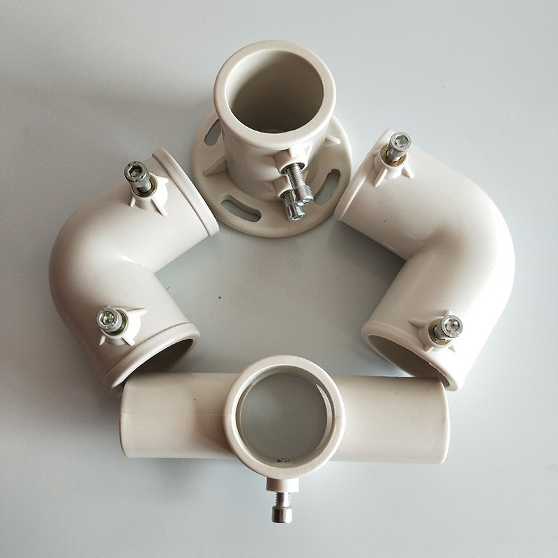 塑料楼梯扶手连接件楼层临边安全护栏连接件塑料钢管扣件