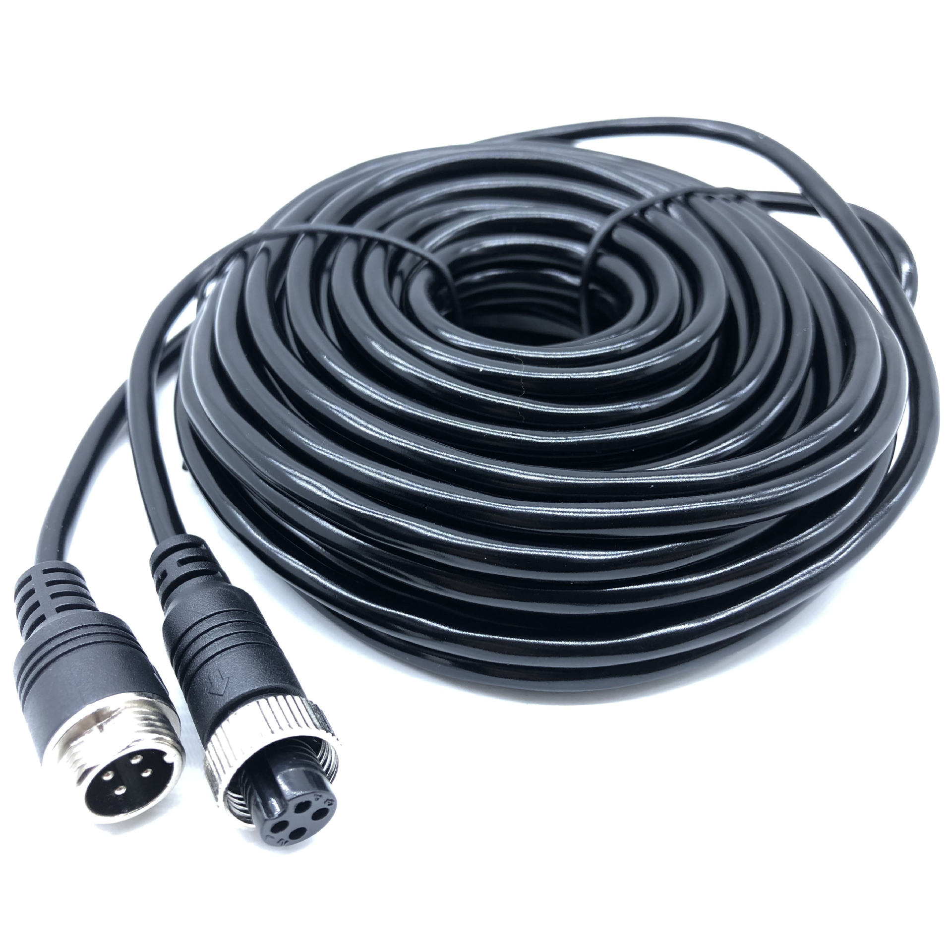 15米航空延长线四芯纯铜安防监控汽车后视倒车影像航空头视频线