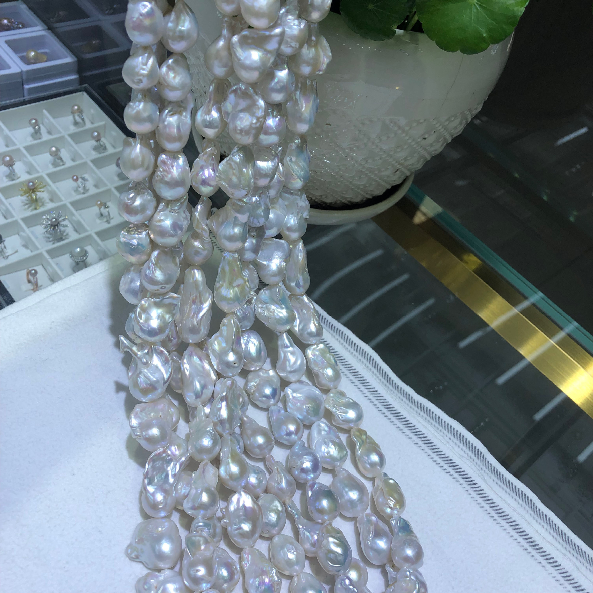 cerun珠宝等级巴洛克奇形异形珍珠项链尾巴珠批发