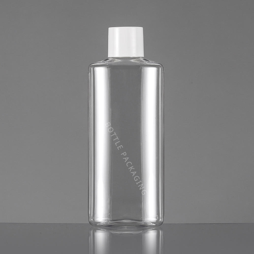 100ml 透明pet塑料小瓶子20牙配翻盖旋盖 洗液乳液包装圆扁瓶批发