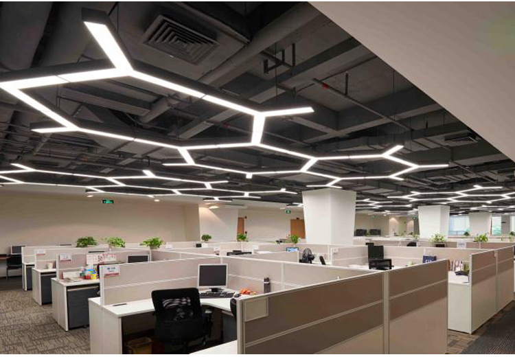 办公室吊灯led创意六边形y形造型灯店铺商场健身房异形工业风吊灯